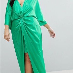 ASOS CURVE kimono Twist Front Maxi